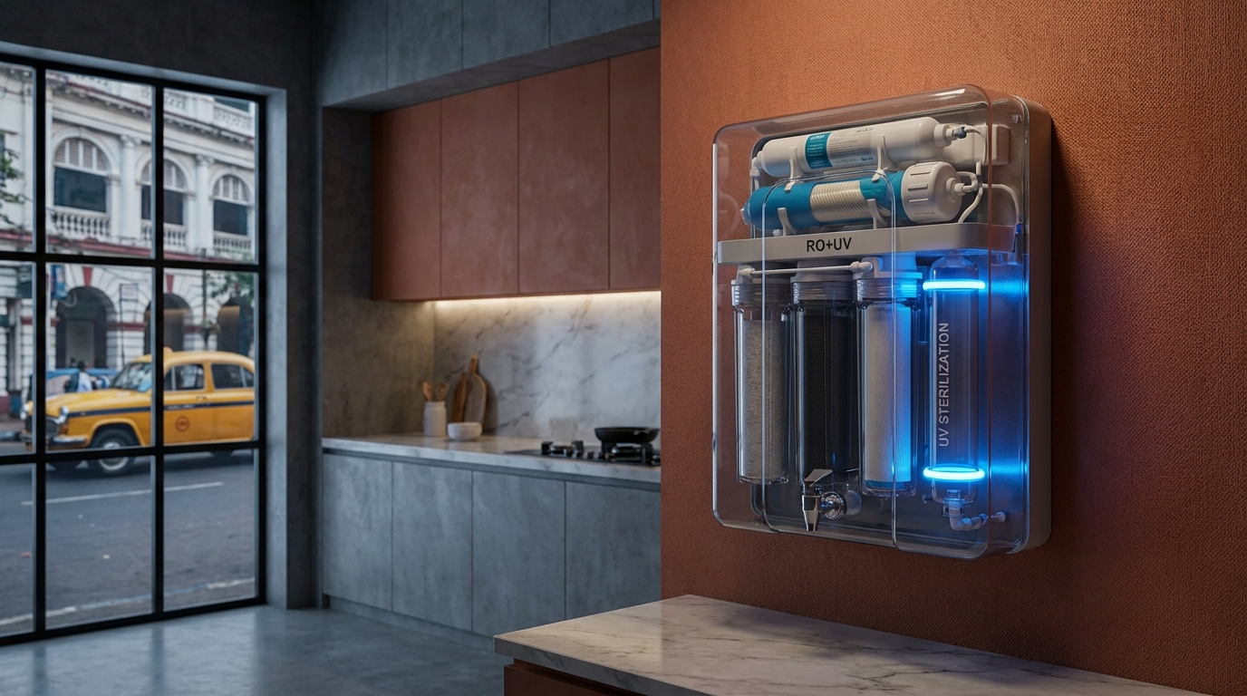 RO & UV Water Purifier Service in Kolkata Technician at work